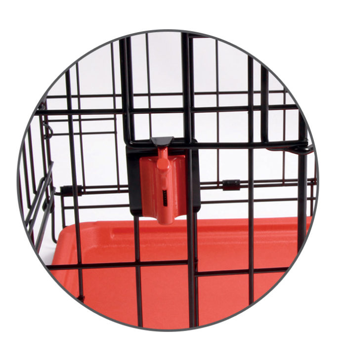 Coloured Wire Crate - Red - Image 2