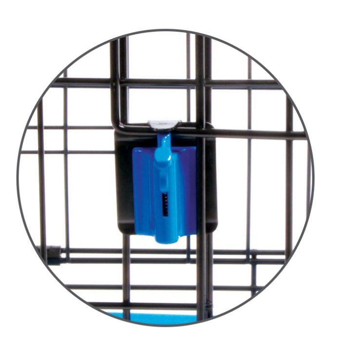 Coloured Wire Crate - Blue - Image 2
