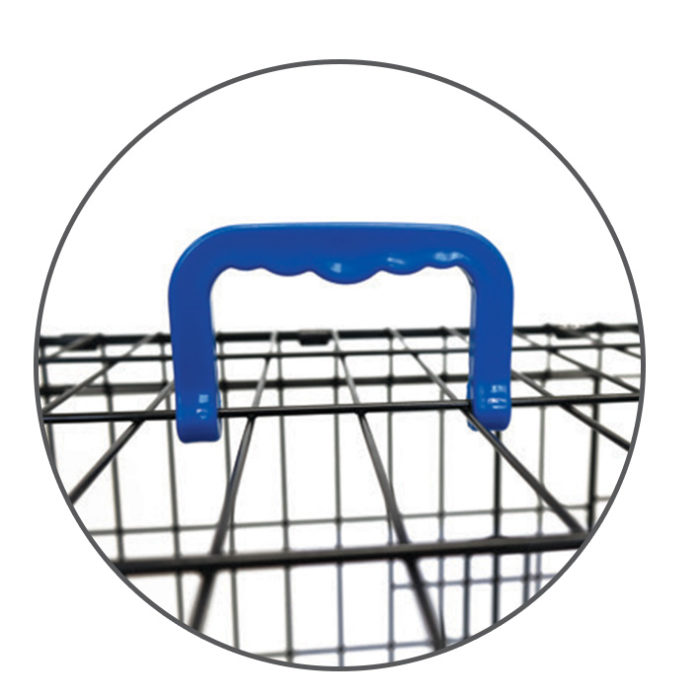 Coloured Wire Crate - Blue - Image 3