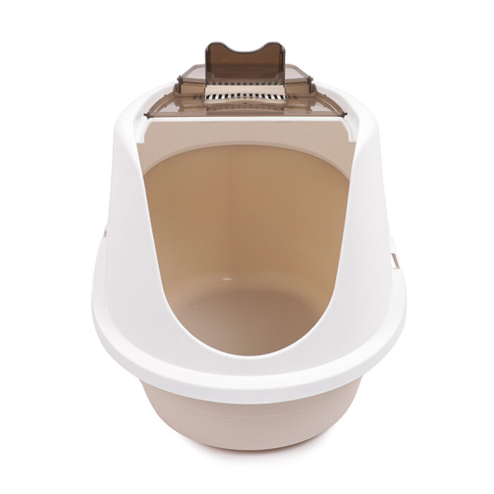 web_0013_M-PETS_20117699_ECO TIMA Cat Litter Box_Desert Sand_L_Front_open