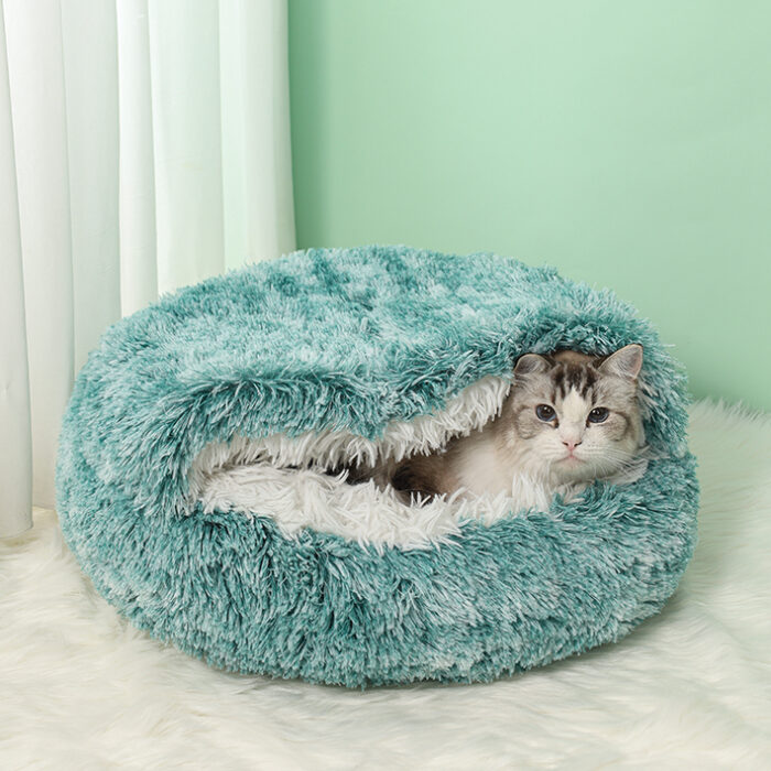 web_0054_M-PETS_20303199_SNUGO_Cat Bed_Green_Lifestyle_01_CMYK