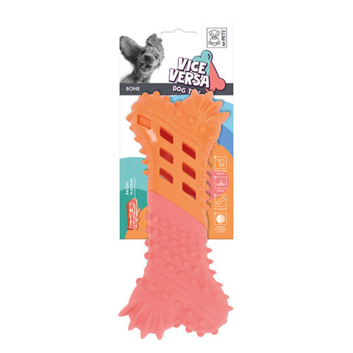 web_0074_M-PETS_10645799_VICE VERSA Dog Toy_Orange_bacon_BONE_3D SIM